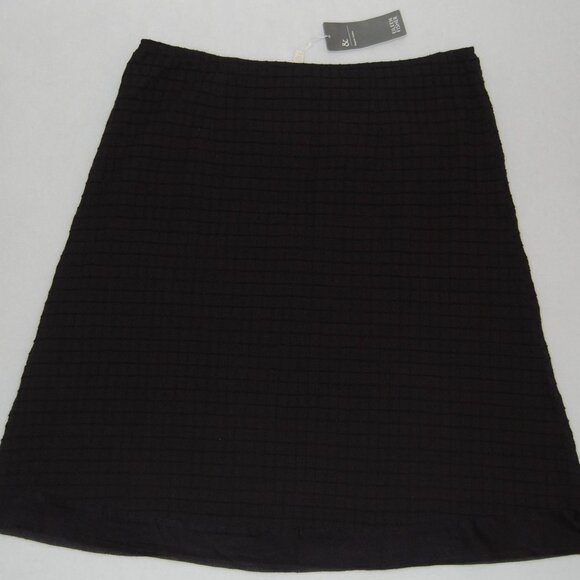 NWT Eileen Fisher Organic Cotton, Textured Peasant Skirt, Black, Petite M - Picture 6 of 10